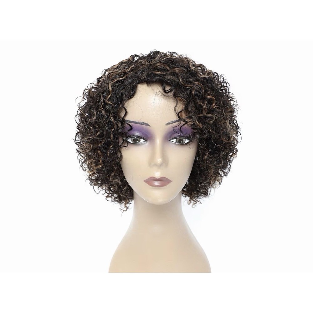 HUA My Style HEBE Premium Gold Label Human Hair GREY WIG Curly Short Glueless